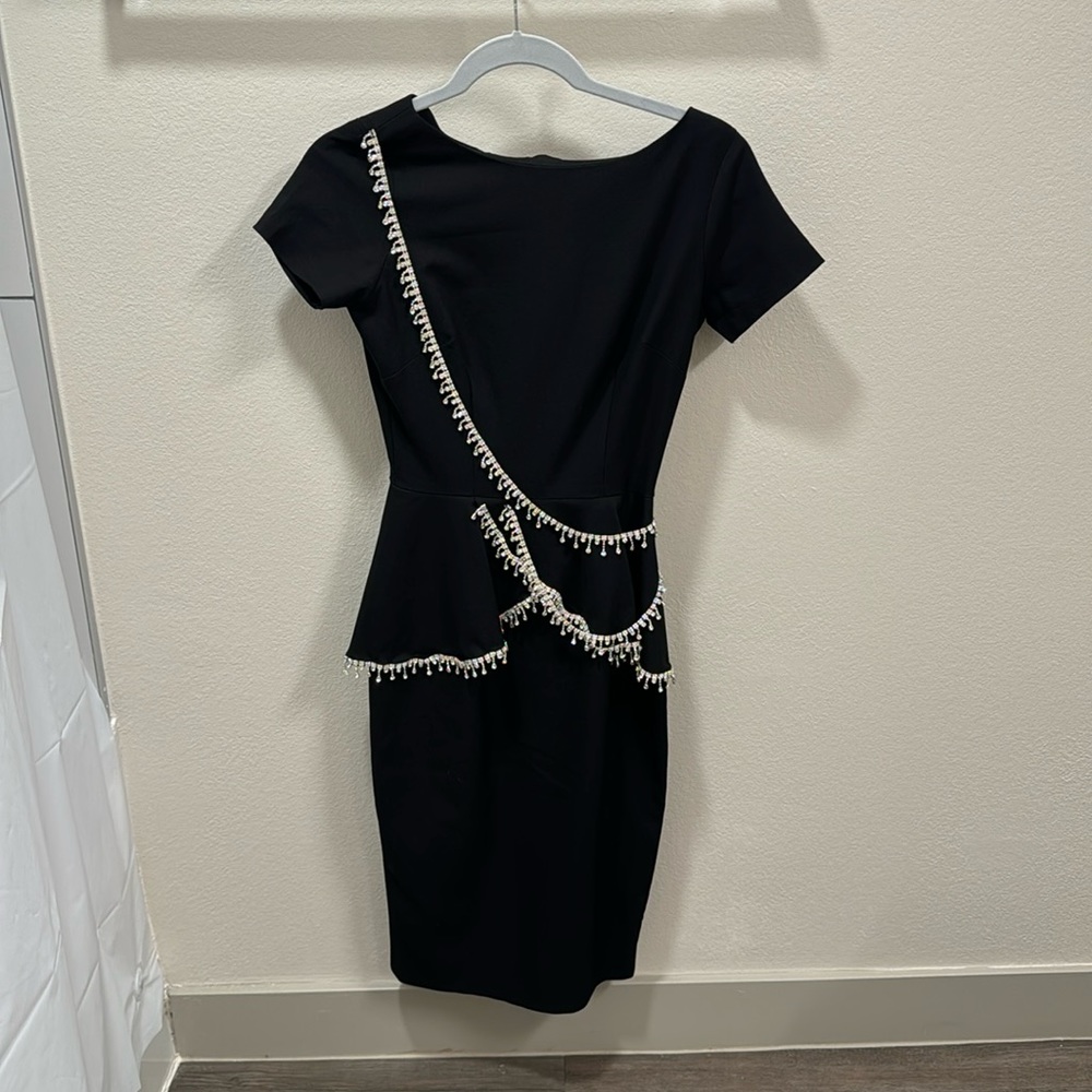 AREA BRAND sz 0  2 xs Dress sample sale peplum pencil